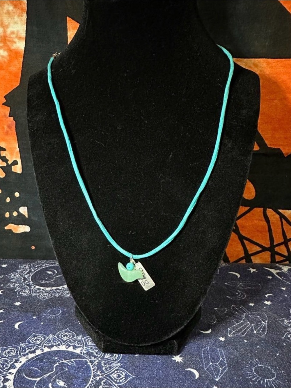 sterling silver necklace featuring a genuine green aventurine